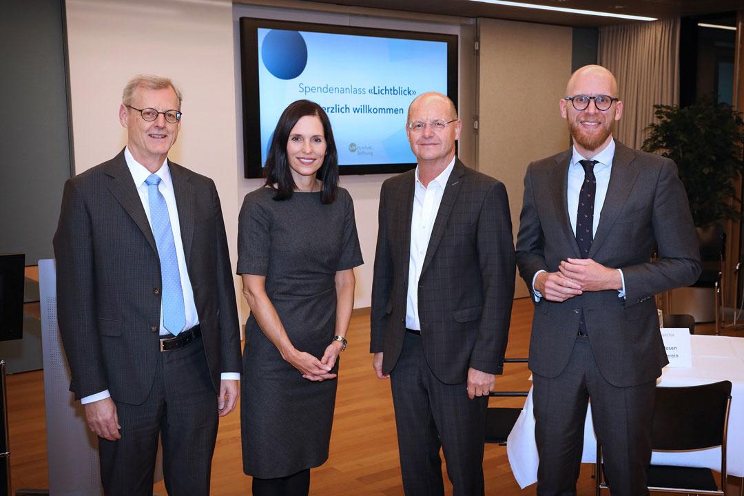 Alois Beck (Vice Chairman of the Board of Trustees), Andrea Heutschi-Rhomberg (Managing Director of the VP Bank Foundation), Fredy Vogt (Chairman of the Board of Trustees) and Dr Felix Brill (Member of the Board of Trustees) © Roland Korner